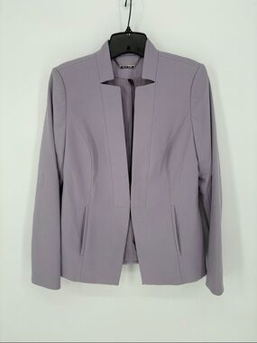🐥 White House Black Market cotton blend Lilac Collarless Blazer